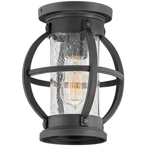 Coastal Elements Chatham 1 Light 8.25 inch Museum Black Outdoor Flush Mount