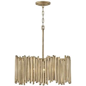 Lisa McDennon Roca 5 Light 24 inch Burnished Gold Indoor Chandelier Ceiling Light