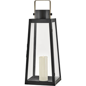 Hugh 28 X 10.5 inch Black with Burnished Bronze Outdoor Decorative Lantern