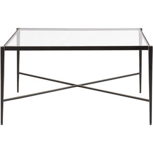 Leon 34 X 34 inch Bronze with Clear Coffee Table