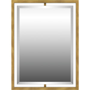 Quoizel Reflections 32 X 24 inch Weathered Brass Mirror