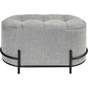 Brida 18.25 inch Gray with Black Ottoman